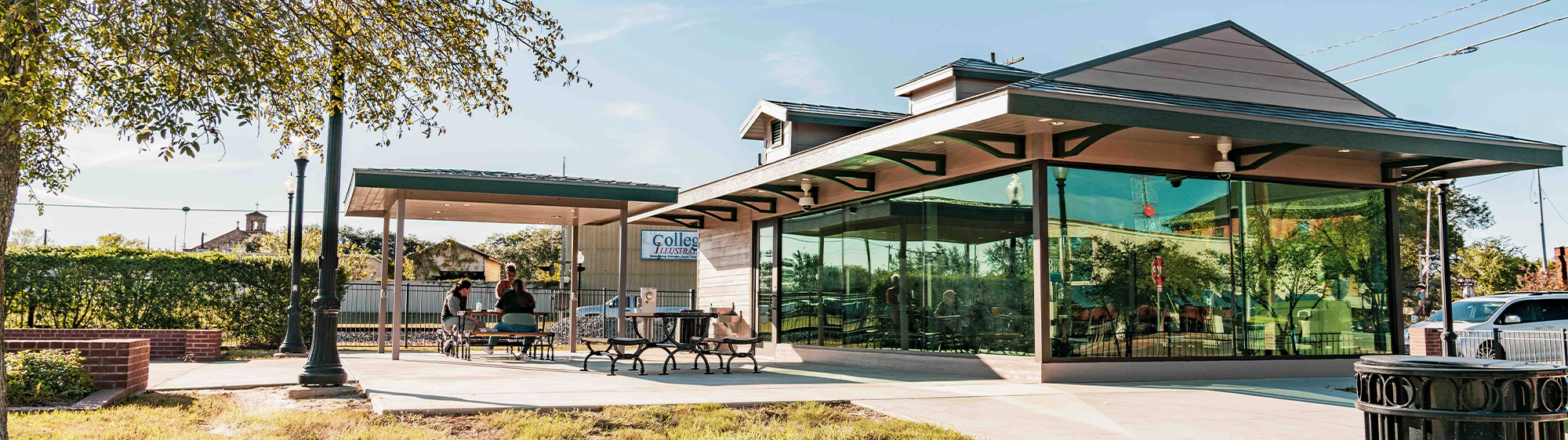 The rentable meeting room shown at Gloria Stephan Sale Park