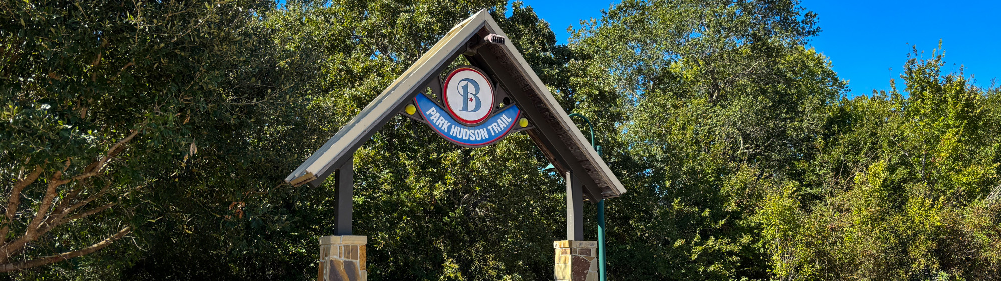 Park Hudson Trail sign at the trailhead.