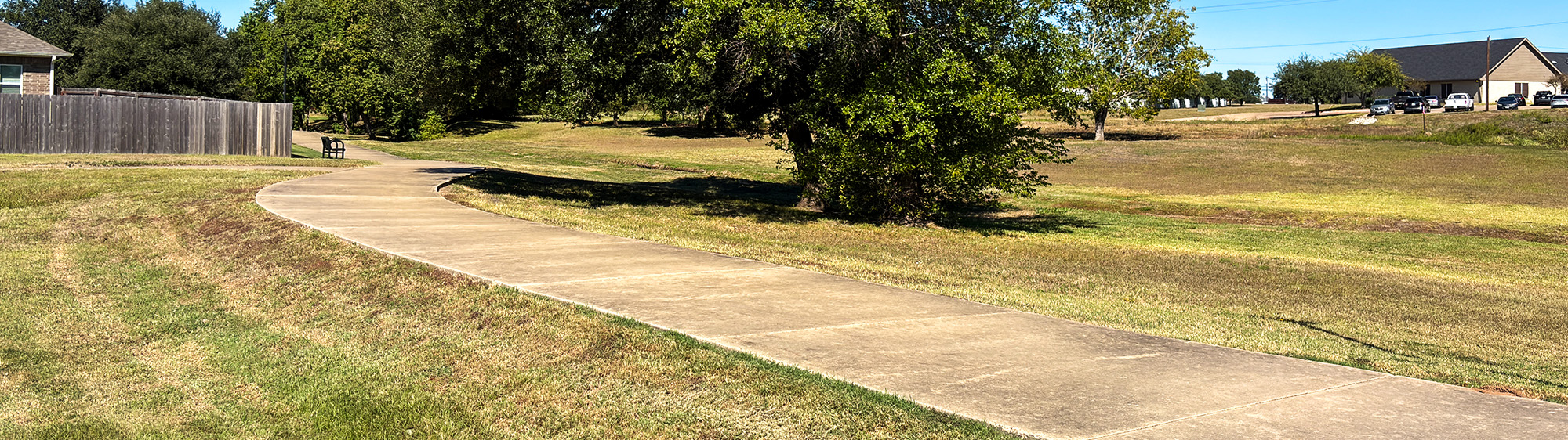 Span of sidewalk on Avondale Trail.